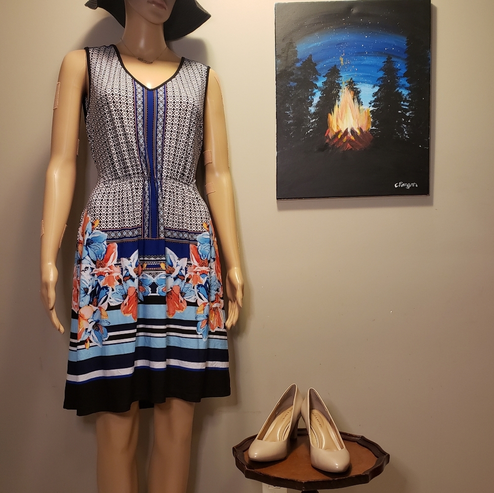 Miami Floral and Patterns Dress